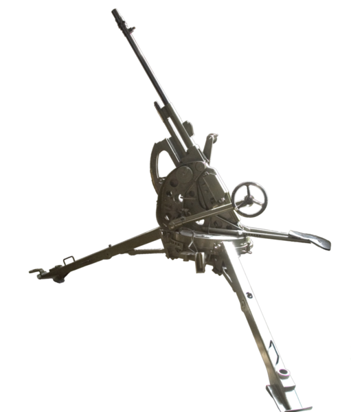 File:Breda 20-65 anti-aircraft gun in Beijing (no background).png