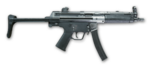 Heckler & Koch MP 5 with its stock extended