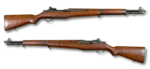 A Garand M1 photographed from both sides.